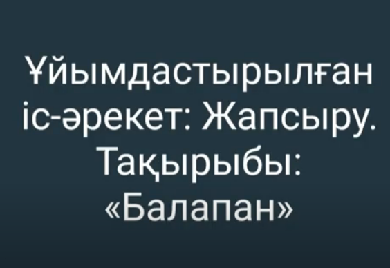 Такырып "Балапан"